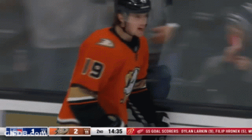 Hockey Players Kissing In Front Of Samava GIF