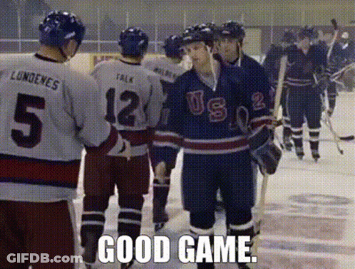 Hockey Players On Ice Number 5 GIF