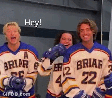 Hockey Players Posing With Number 22 GIF