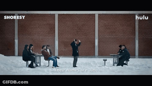 Hockey Players Standing In Front Of Visitors Sign GIF