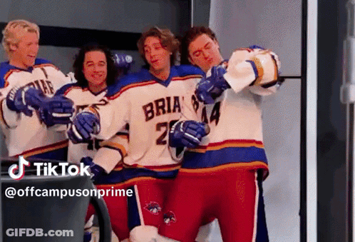 Hockey Players Wearing Bria Jerseys GIF