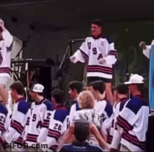 Hockey Players Wearing US Jerseys GIF