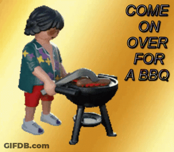 Hockey Stick Bbq Animated Art GIF