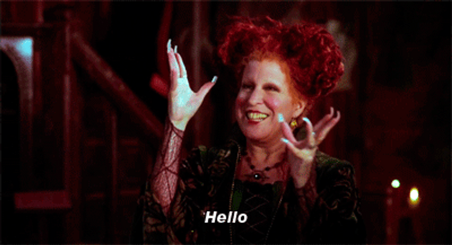 Hocus Pocus Winifred Sanderson Hello GIF