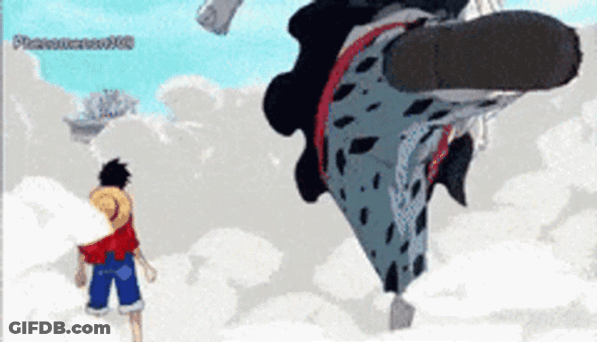 Hody Jones And Monkey D Luffy Fighting GIF