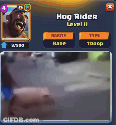 Hog Rider Card In Clash Of Clans GIF