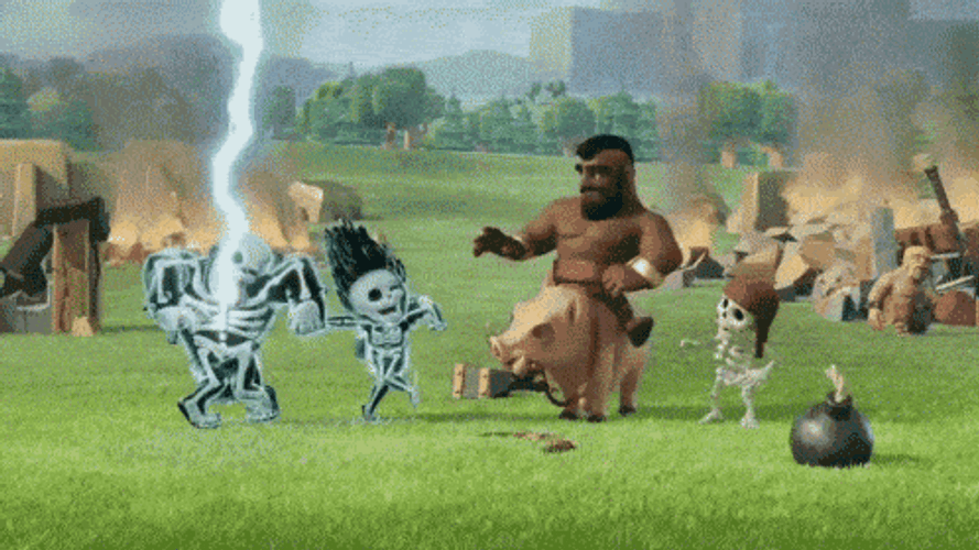 Hog Rider Electrocuted Body GIF