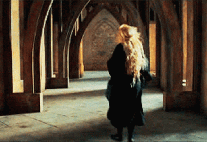 Hogwarts Luna Lovegood Skipping Smiling GIF