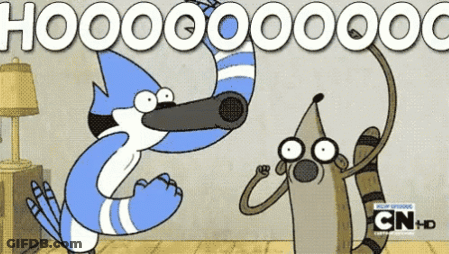 Hoho Rigby And Mordecai Regular Show GIF