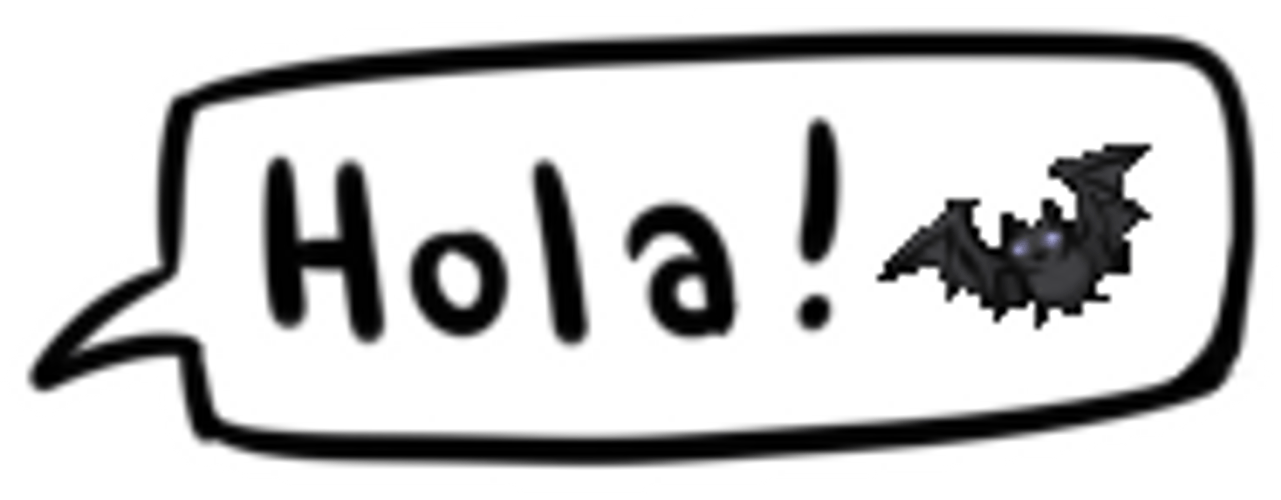 Hola Black Text GIF
