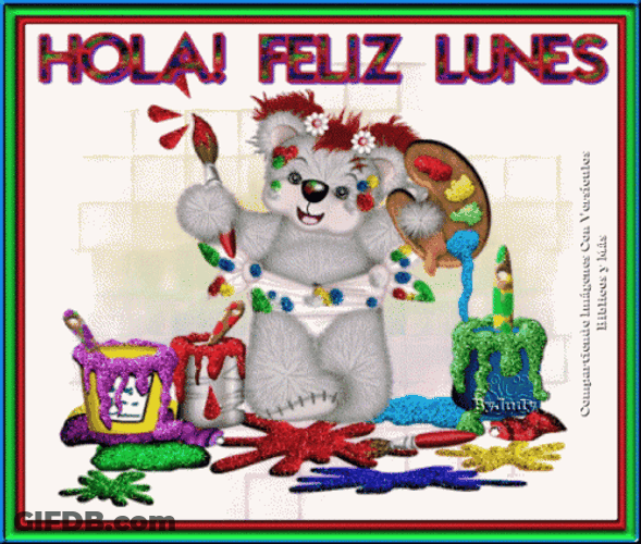 Hola Feliz Lunes Koala Bear Greeting GIF