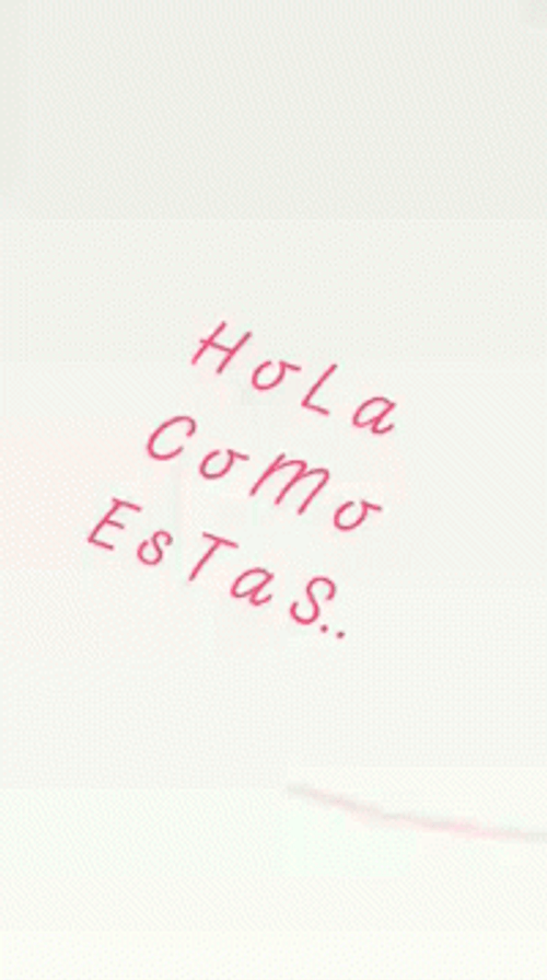 Hola Pink Text GIF