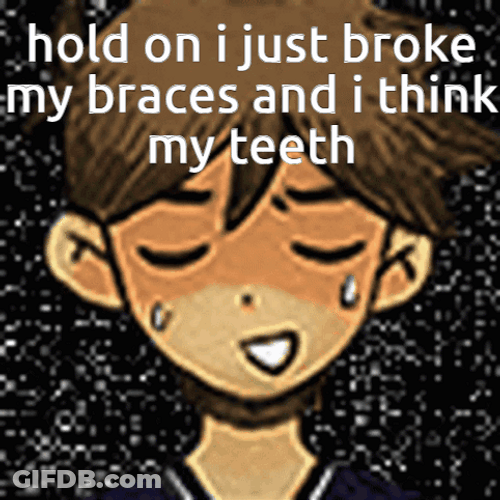 Hold On Broke My Braces GIF