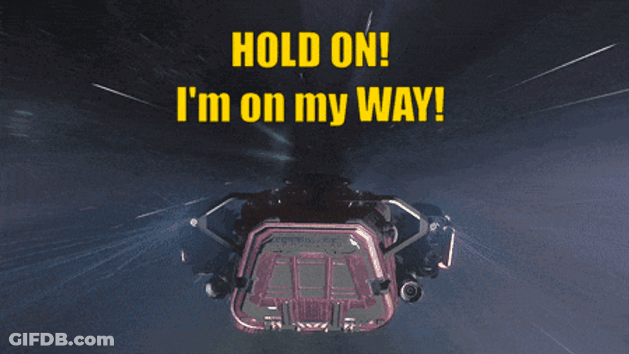Hold On My Way Spaceship GIF