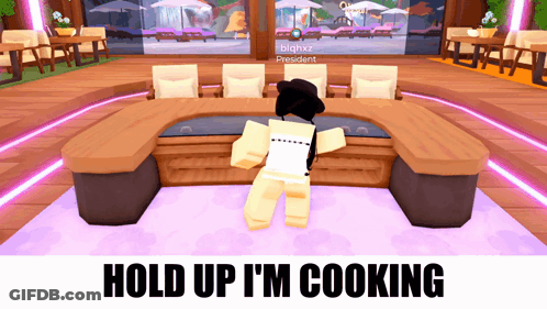 Hold Up I'm Cooking GIF