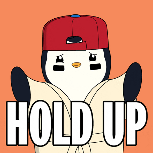 Hold Up Pudgy Penguin Is Not Finish Yet GIF