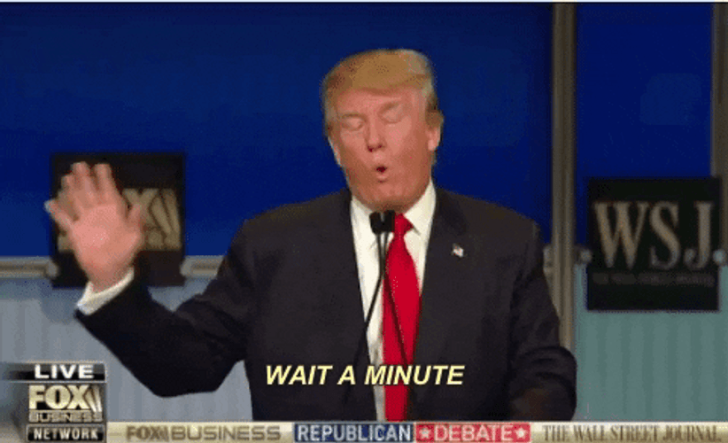 Hold Up Wait A Minute Donald Trump Request GIF