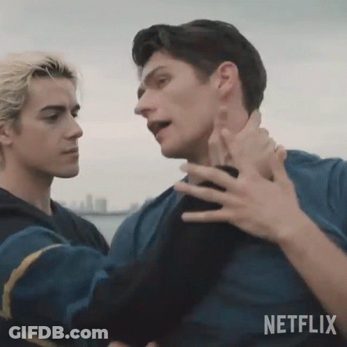 Holding Another Man's Neck Netflix Ad GIF