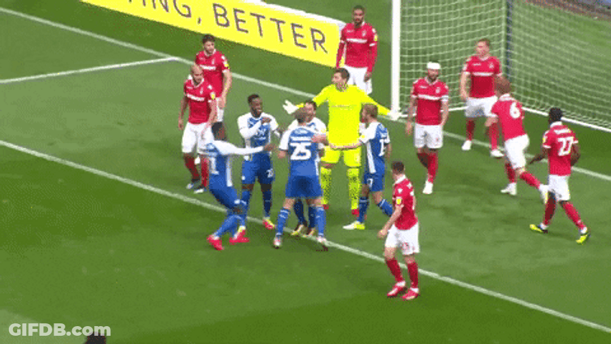 Holding Back Players Creating Scene GIF