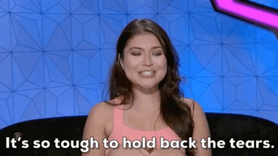 Holding Back Tears Is Tough GIF