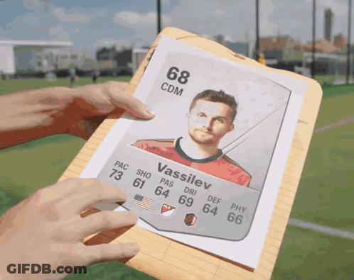 Holding Clipboard With Soccer Player Vassilev GIF