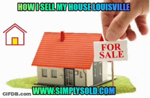 Holding For Sale Sign Over Model House GIF