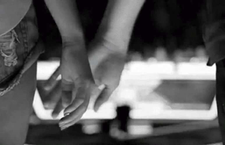 Holding Hands Black And White GIF
