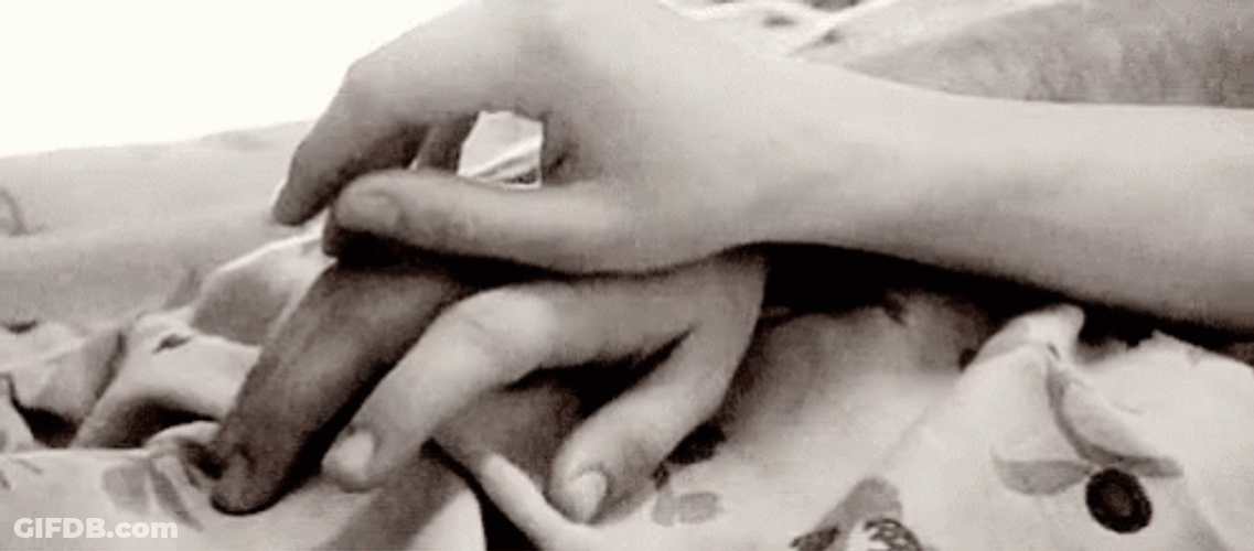 Holding Hands Couple Bed Cuddle GIF