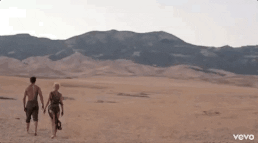 Holding Hands Couple Walking P!NK GIF
