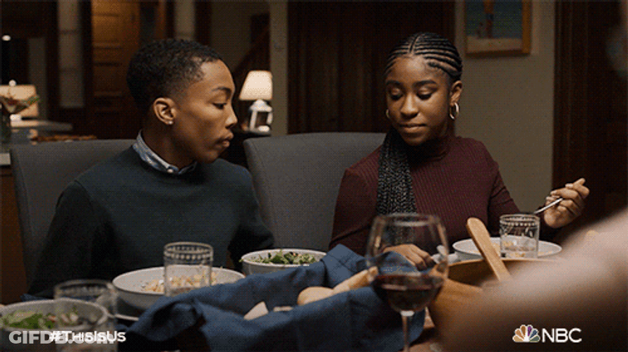Holding Hands Dinner Teenagers Awkward GIF