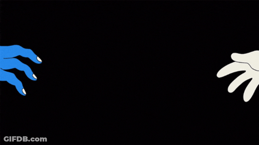 Holding Hands Heart Cartoon GIF
