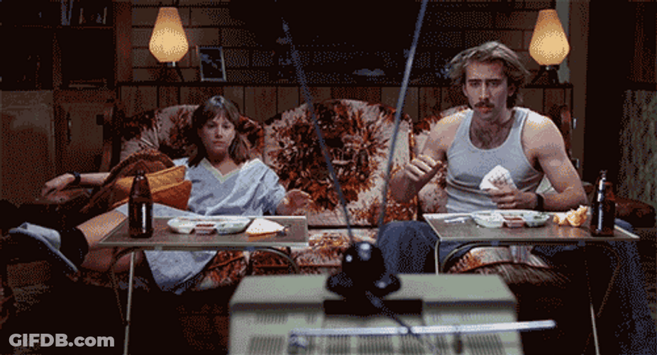 Holding Hands Nicolas Cage Holly Hunter GIF