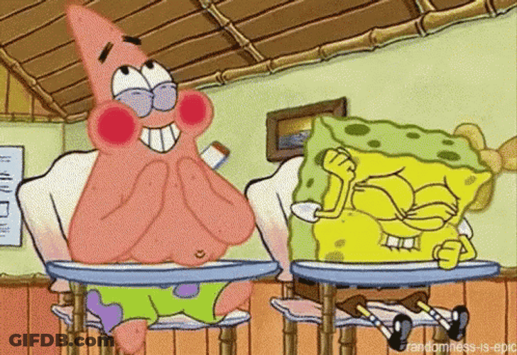 Holding In Laugh Spongebob And Patrick GIF