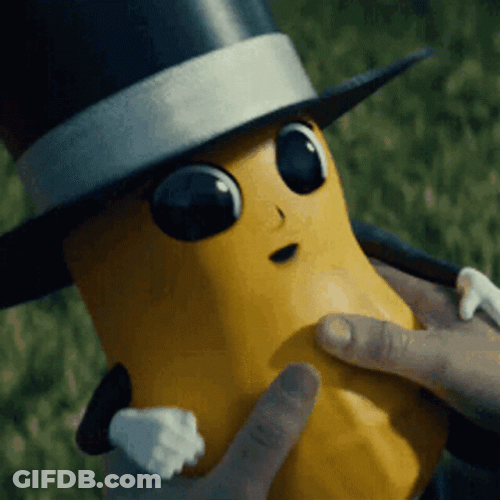 Holding Mister Peanut GIF