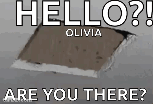 Hole In Wall Saying Hello Olivia Are You There GIF