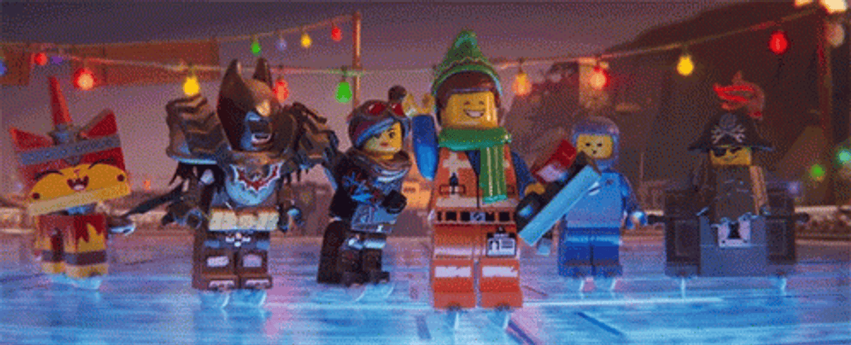 Holiday Party Lego Movie Scene GIF
