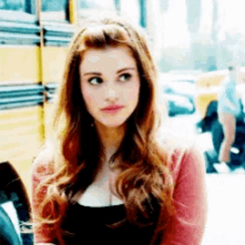 Holland Roden As Lydia Martin Waiting Someone GIF