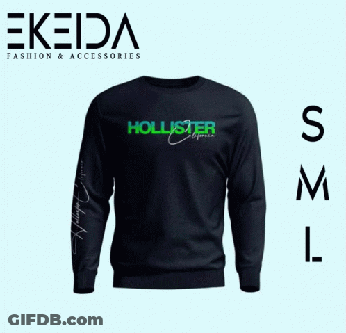 Hollister California Sweatshirt With Blue White Ombre GIF