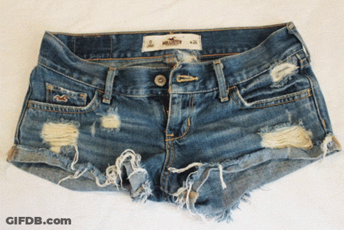Hollister Shorts With Holes GIF