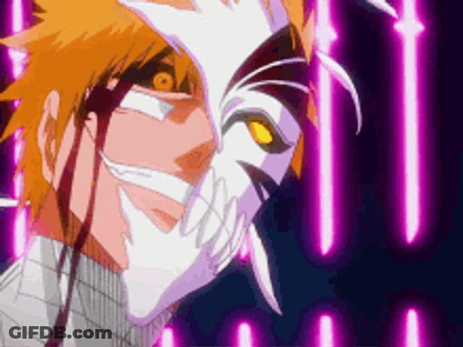 Hollow Ichigo Anime Mask GIF