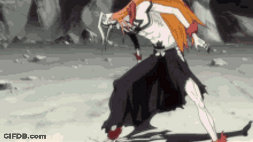 Hollow Ichigo Defeats Ulquiorra GIF