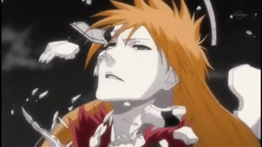 Hollow Ichigo Mask Fall Into Pieces GIF