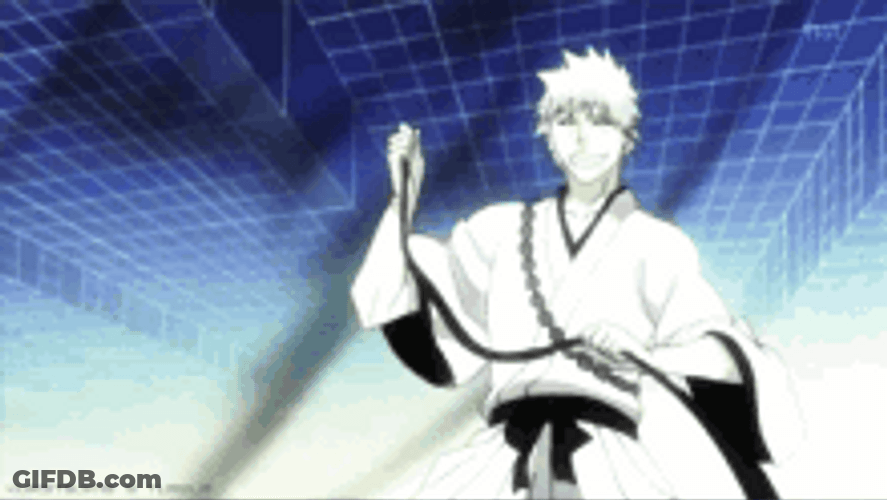 Hollow Ichigo Spinning Cloth GIF
