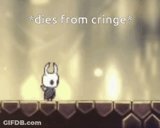 Hollow Knight Big Bretta Dies From Cringe GIF