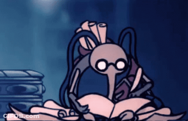Hollow Knight Cornifer Writing GIF