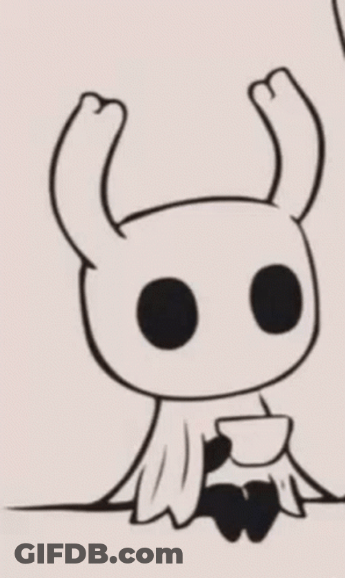 Hollow Knight Having Coffee Moving Art GIF