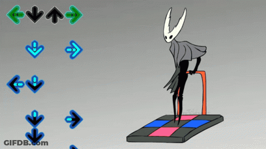 Hollow Knight Playing Dance Pad GIF