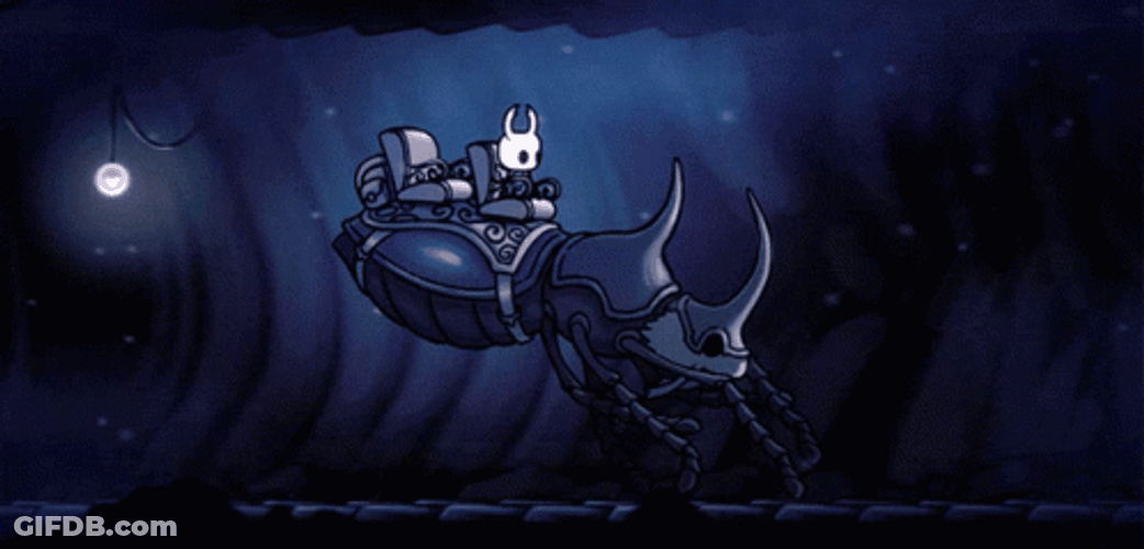 Hollow Knight Riding The Nailsmith GIF