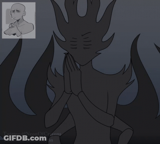 Hollow Knight Troupe Master Grimm Silhouette GIF
