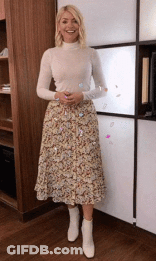 Holly Willoughby Wearing Skirt GIF